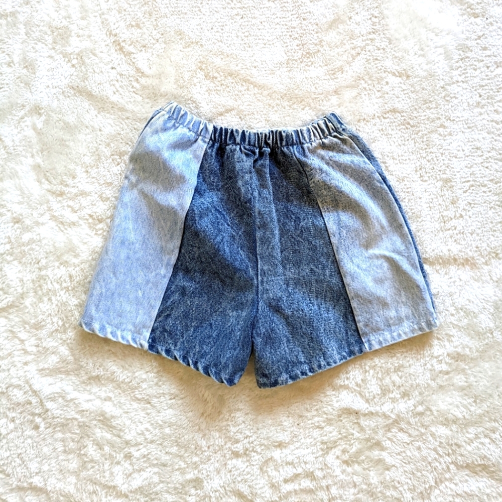 Upcycled denim shorts